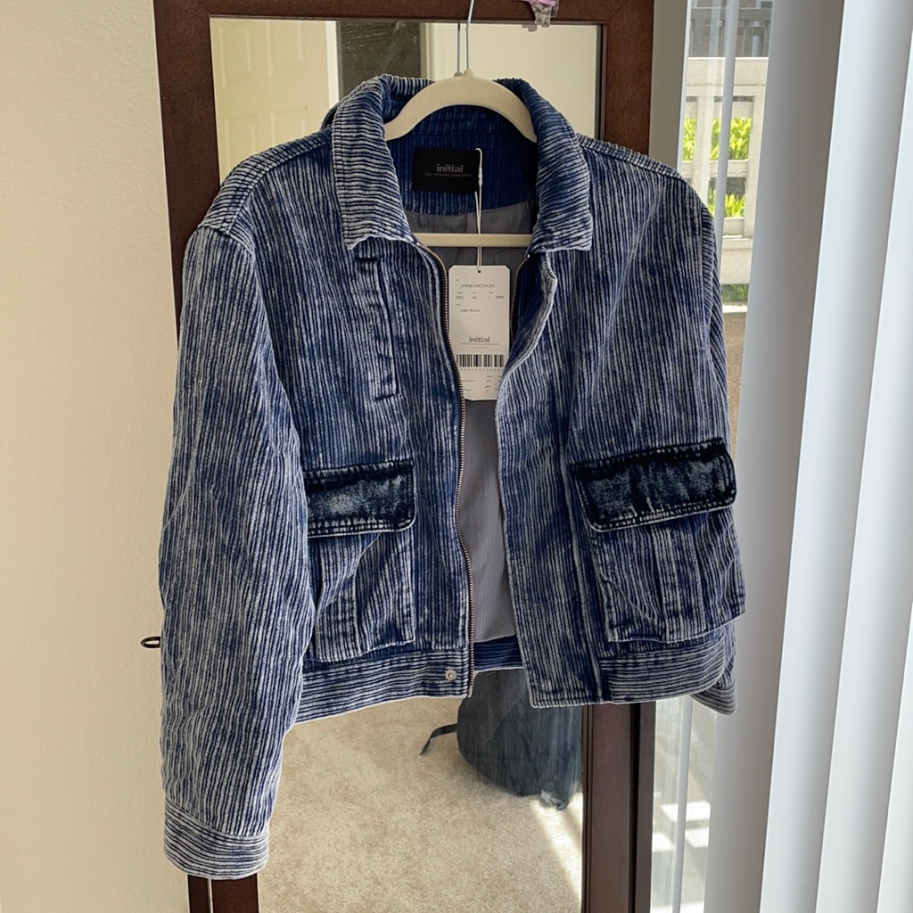 Nwt Initial Denim Jacket